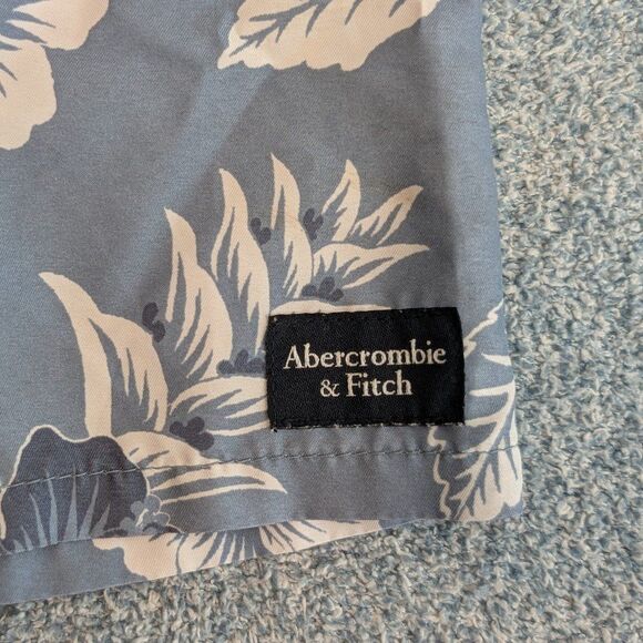 Abercrombie & Fitch Kids Blue Hibiscus Swim Trunks Boys Size 9/10 - Picture 2 of 9